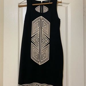 Black Aztec bodycon dress
